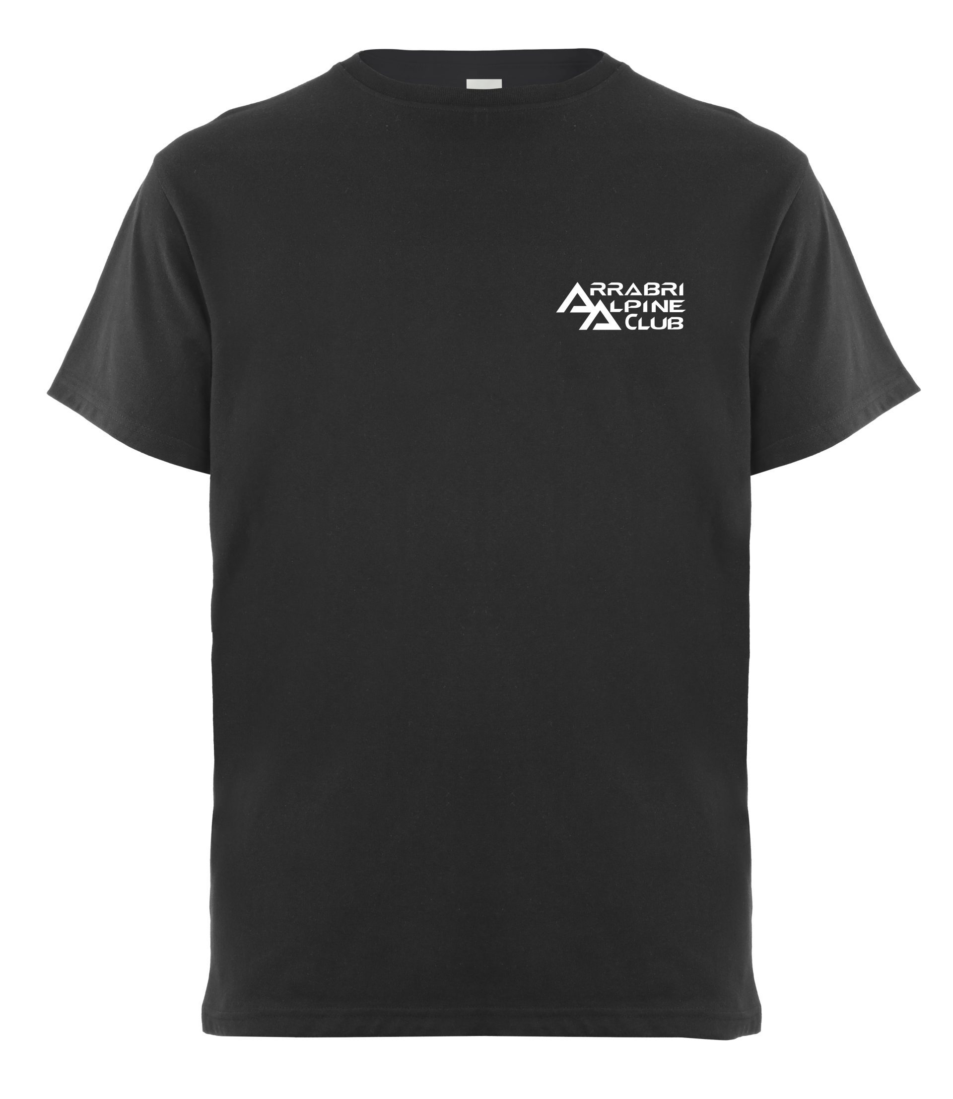 Arrabri Alpine Club t-shirt front with logo